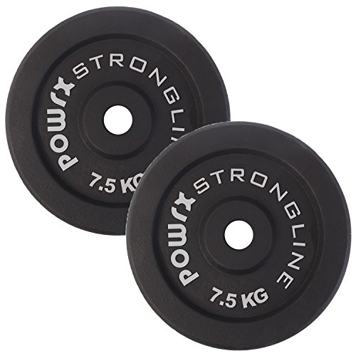 Hantelscheiben Set Hantel Gewichte Gusseisen 5 – 40 kg für Kurzhanteln und Langhanteln 30 mm - 3