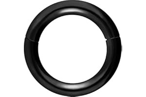 PIERCINGLINE Clicker de anillo de segmento de acero quirúrgico | Piercing para Septum Oreja Nariz Tragus Helix | Selección de Color y Tamaño