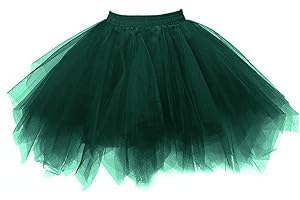 GENERISCH Damen tüllrock Karneval Klassisch Vintage Multi-Schichten Damen Karneval Kostüm Tüllrock 50er Tütü Rock Kurz Ballett Unterrock Crinoline Petticoat Tutu