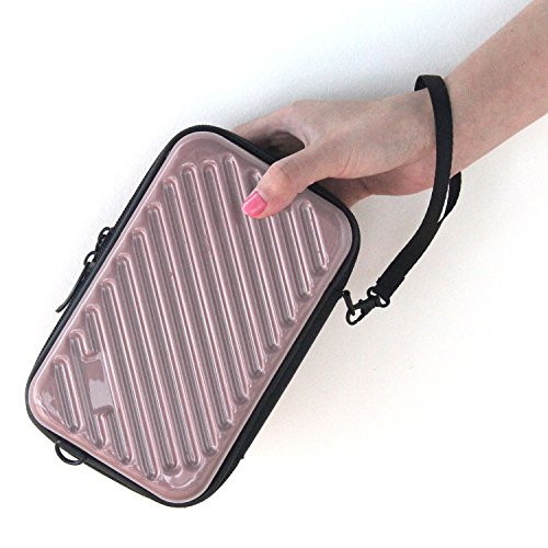 Ctbd Festplattenlaufwerk Tasche Kompakt Schutzhülle Reise Lagerung Tragetasche Tasche Tasche für Handy iPad Zubehör USB Kabel Power Banks Festplatte 2.5 „Portable External Device (Rose) - 7