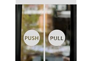 WALL4STICKERS Pegatinas para Puerta de Salón, Bar, Café, Restaurante, Oficina, de Vinilo, texto en inglés, 6 cm