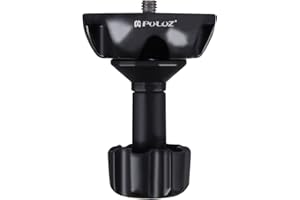 Adaptateur demi-bol plat vers bol Puluz 75 mm en métal avec support de fixation à vis 1/4" et 3/8" sur trépied et tête à rotation fluide pour caméra vidéo reflex et numérique
