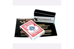 SOLOMAGIA Deck kart do gry w rower - poker - stare etui - czerwony tył - gry karciane - magiczne sztuczki i magia