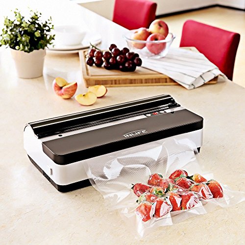INLIFE K9 Vakuumierer,sous vide vakuumierer mit ein Cutter und ein Rollen Beutel, 5x länger frisch und ganz Natürlich ohne Konservierungsstoffe - 7