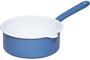 Riess, 0037-129, rondel z dużym dzióbkiem 16 cm, 1 l, emaliowany, edycja klasyczna NATURE BLUE DARK, 0,469 kg, 1 litr, 32,7 x 19,2 x 7 cm