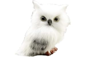 TOYANDONA Natale Gufo Peluche Arredamento Mini Simulazione Gufo Arredamento Desktop Bambola Gufo Figurine Gufo per Ufficio Negozio di casa