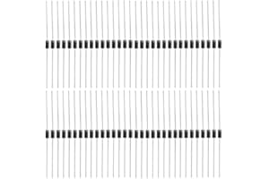 VIAGASAFAMIDO 100 Sztuk Diody 1N4007, Dioda Prostownicza Wysokiego Napięcia 1000V 1A, Elektroniczny Materiał Przewodzący Do Obwodu Sterującego, Idealna Do Podłączenia Obwodu, Komponent Przemysłowy