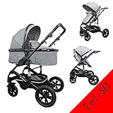 Durch die Outdoor-Federung und die optional feststellbaren, gefederten Vorderräder wird jede Fahrt mit dem Kinderwagen zu einem komfortablen und angenehmen Erlebnis - egal ob auf Waldwegen oder in der Stadt. Dank dem 13-fach höhenverstellbaren, handgenähtem Kunstleder-Schieber ist der Kinderwagen individuell auf Ihre Größe einstellbar, damit der Ausflug auch für Sie als Elternteil so komfortable wie möglich wird.