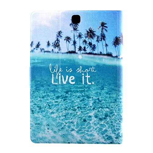 Samsung Galaxy TAB A 9.7 T550 Hülle, COLJOY Samsung Galaxy Tab A 9.7 SM-T550 T555 Kunstledertasche PU Schutzhülle Tasche Leder Brieftasche Hülle Case Cover mit praktischer Ständerfunktion und Auto Sleep / Wake Up Funktion, TM17 - 2