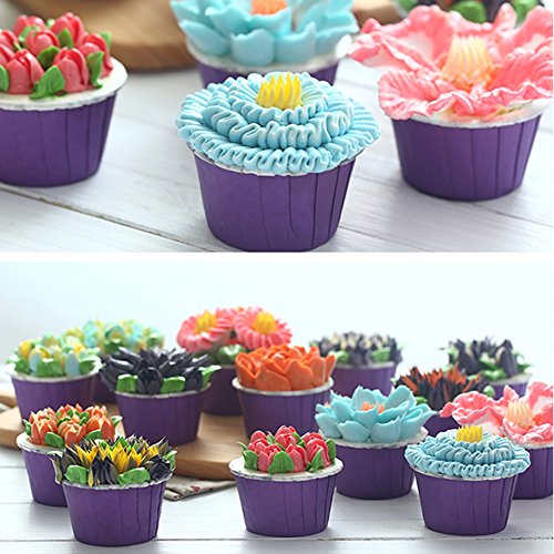 Luxebell Kuchen Piping 48 Stücke Spritztüllen Set mit 3 wiederverwendbaren Koppler Tragbarer Fall für Kuchen Dekoration Dessert Muffin und Geburtstag Tortendeko. 25.4/ 30.5/ 40.6cm Spritzbeutel - 7