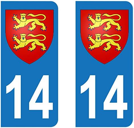 Pair Car Sticker 14 – Coat Of Arms Normandy
