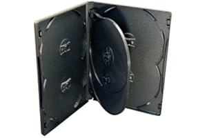 Vision Media - Lot de 10 boîtiers 6 emplacements pour DVD/CD - Tranche de 14 mm