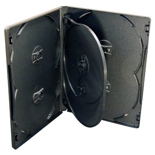 Vision Medien - 6 Weg Schwarz Multi Dvd Cd Schutzhülle 10cs 14mm Rücken