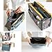 SAVFY® Ladies Tidy Travel Insert Handbag Cosmetic Organiser Purse Large Liner Bag Pouch (Black)