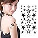 HuntGold 2X Popular Black Stars Removable Waterproof Temporary Tattoo DIY Body Art Sticker