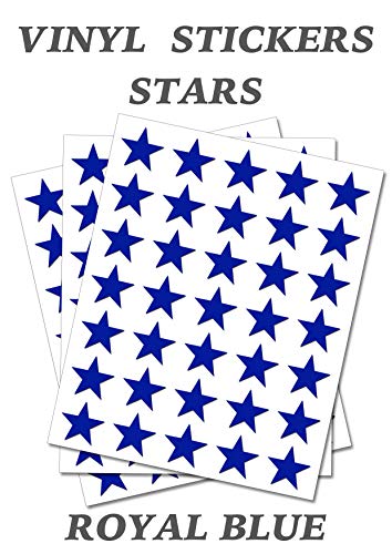 Set of 1000 - Royal Blue Star Merit Reward Stickers - Removable Self Adhesive Waterproof Durable Vinyl Label Sticker 15mm each for School, preschool, Nursery & Home Activity by PARTY DECOR