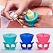 niceEshop(TM) Soft Flexible Silicone Wearable Nail Polish Bottle Holder Ring (Pink)