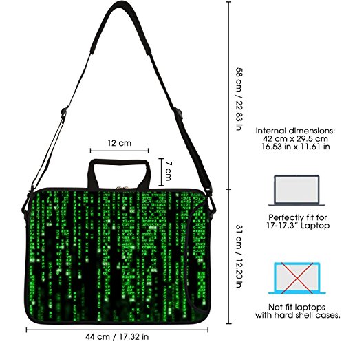 Sidorenko 17-17 3 Zoll Laptoptasche   Laptop Umh  ngetasche  Stilvolle Designer - Computer - Notebook-Schultertasche aus Neopren Schmutz- und Wasserab