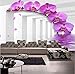 Produktbild ZCHENG 3D Blume TV Hintergrund Wand Papier Raum Erweiterung Wohnzimmer Schlafzimmer Vlies Wandbild Tapete Phalaenopsis, 200x140 cm (78,7 von 55,1 in)