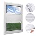 Produktbild Blickdicht Faltrollo 65 x 130cm Dachfensterrollo Easyfix Montage ohne Bohren mit Saugnäpfe Weiß Plissee Jalousie verspannt Faltstore Dachfenster Rollo für Dachfenster Fenster