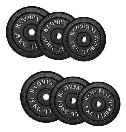 Guss 60,0Kg (2x5, 2x10, 2x15) Hantelscheiben Hantel Gewichte Scheiben Hanteln 30/31mm