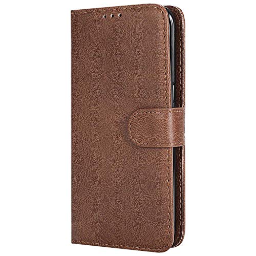 DENDICO Funda Galaxy S7 Edge, Ultra-Fina Flip Libro Carcasa de Cuero, Piel Protección Cover para Samsung Galaxy S7 Edge - Marrón