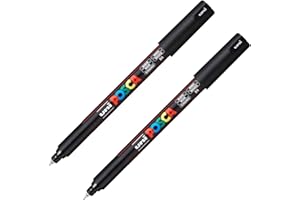 Posca Markery do malowania PC-1MR - stalówka 0,7 mm - czarny atrament - 2 sztuki