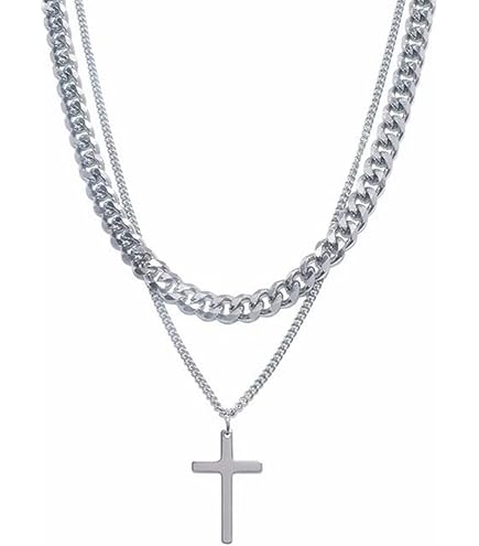 Ciondolo a Croce Religiosa Unisex Classico e Alla Moda in Ottone con Logo Person
