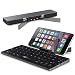 Produktbild Faltbare Bluetooth Tastatur, EC Technology QWERTZ Layout Kleine Faltbar Keyboard, Mini Falttastatur mit Stand Kompatibel mit Android/Windows/IOS Handy Smartphone Tablet iPad Huawei Samsung Galaxy