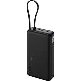 Xiaomi Power Bank 5i 20000mAh 67W Turbo Charging PD 3.0 & PPS|in-Built Cable|12 Layer Protection|Digital Display|Triple Output Ports|Supports Laptop, Tablet, Phone, Earbud (Jet Black)- 2026 Jul Launch