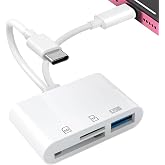 CULGC SD kart okuyucu, iPhone, iPad i&ccedil;in SD kart adapt&ouml;r&uuml;, Lightning ve USB C kamera adapt&ouml;rl&uuml; hafıza kartı okuyucu, SD/Micro