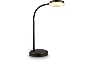 BRILONER - LED Schreibtischlampe mit Touch, dimmbar in Stufen, schwenkbar, Tischlampe, Lampe, Nachttischlampe, Tischleuchte, Home Office, Bürolampe, Leselicht, 32,5x13x40 cm, Schwarz