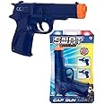 Concept4u SWAT Mission 8 Shot Cap Revolver Blue Plastic Toy Gun Bullet Fireworks Pistol Ideal for Kids Pretend Police & Spy Playset