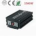 Produktbild PUGU 1500W KFZ Modifizierte Sinuswelle Spannungswandler Inverter 12V auf 220V Wechselrichter mit USB Anschlüsse