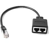 RJ45 Ethernet Duplicator, Ethernet Splitter, RJ45 Adapter Cable | 1 to 2 for Cat 5/5e Cat 6 Cat 7, Switch Network Between Two