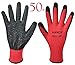 Produktbild 50 Paar Handschuhe Gartenhandschuhe XL Latex-Beschichtung Garten- und Bauhandschuhe Arbeitshandschuhe XL / 10
