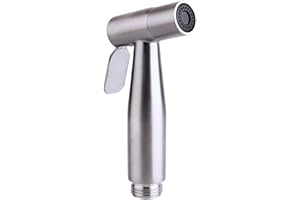 ARA CHOICE Stainless Steel Handheld Toilet Bidet Sprayer Head Shattaf Water Wash Jet Douche Hand Held Muslim Shower Head Spray Tap for Toilet Cleaning, Pet Bath, Personal Hygiene Kitchen Bathroom Accessories