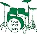 Produktbild Schlagzeug Drums Wunschname 60cm hochwertige UV-beständige Aufkleber,Sticker, für Auto,Wand,Laptop,Fliesen,Bad,Badezimmer,WC, und alle glatten Flächen aus Hochleistungsfolie ohne Hintergrund,