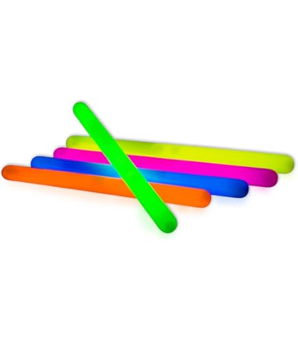 Glow Fever by Party Dragon - Bastoncini fosforescenti da 15,2 cm, con tappi terminali e cordini, accessori per feste, compleanni, festival e altro ancora, colore: viola, 100 pezzi