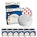 Produktbild 6x Nemaxx WL2 Funkrauchmelder Rauchmelder Brandmelder Set Funk koppelbar vernetzt - nach EN 14604 + 6x Nemaxx NX1 Quickfix Magnetbefestigung