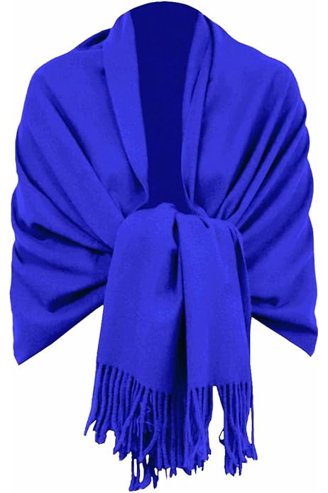 Sciarpa Pashmina In Cashmere E Lana - Personalizzabile Con Ricamo, Morbida E Calda, 190x65 Cm