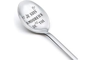 SHIQIAO SPL Cadeau Couple Amoureux Copine Idee Cadeau Femme Original Je Suis Amoureux De Toi Cuillère à Café Dessert Cadeaux Saint Valentin Femme Petite Amie Cadeau Je T'aime
