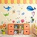 Produktbild SIUWY Deep Sea Creatures Cartoon Ocean Fish Wall Stickers Kids Room Classroom Bedroom Living Room Decoration Removable Stickers Decals