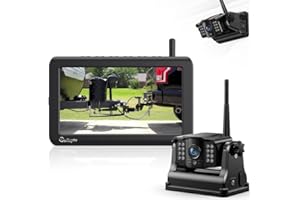 eRapta Magnetic Wireless Backup Camera 5” IPS Monitor, 2-Min DIY Installation,1080P, 9600mAh Lower Consumption Rechargeable Camera System for Hitching Horse Fifth Wheels/Trailer/RV/Truck/Car