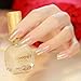 YUNAI 24pcs/set False Nails Transparent French Fake Nails Glitter Long Nail Design