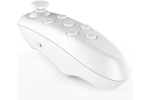TENLACUM PTCM Universal inalámbrico Bluetooth 3.0 Gamepad Mando a distancia para VR 3d Glasses Realidad Virtual Auricular PC smartphones compatible con el sistema Android (blanco)