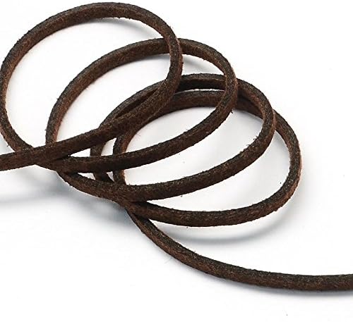 4 Metres of Cord Flat Lace Suede Suedine Way Dark Brown 3x1,5 mm – Free Delivery – Creation Pearl