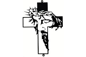 Xshelley 30 cm svart Jesus kors väggdekor kors metall väggkonst hem vardagsrum väggskulpturer religiös tro för familjer kyrkor bön rum gåva