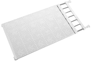 JONASHER Verstellbarer Schrank-Organizer, Spannregal, Trennwand, Schrank, Aufbewahrungsregal, erweiterbare Kleiderstangen, platzsparende Kleiderschrank-Aufhängestange für Badezimmer, Waschküche, Weiß