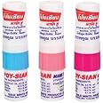 Poy Sian Mark-2 Nasal Inhaler/2 IN 1 Refreshing and Aroma Oil Stick - 2CC (Multi-colour) Pack of 3 Pieces